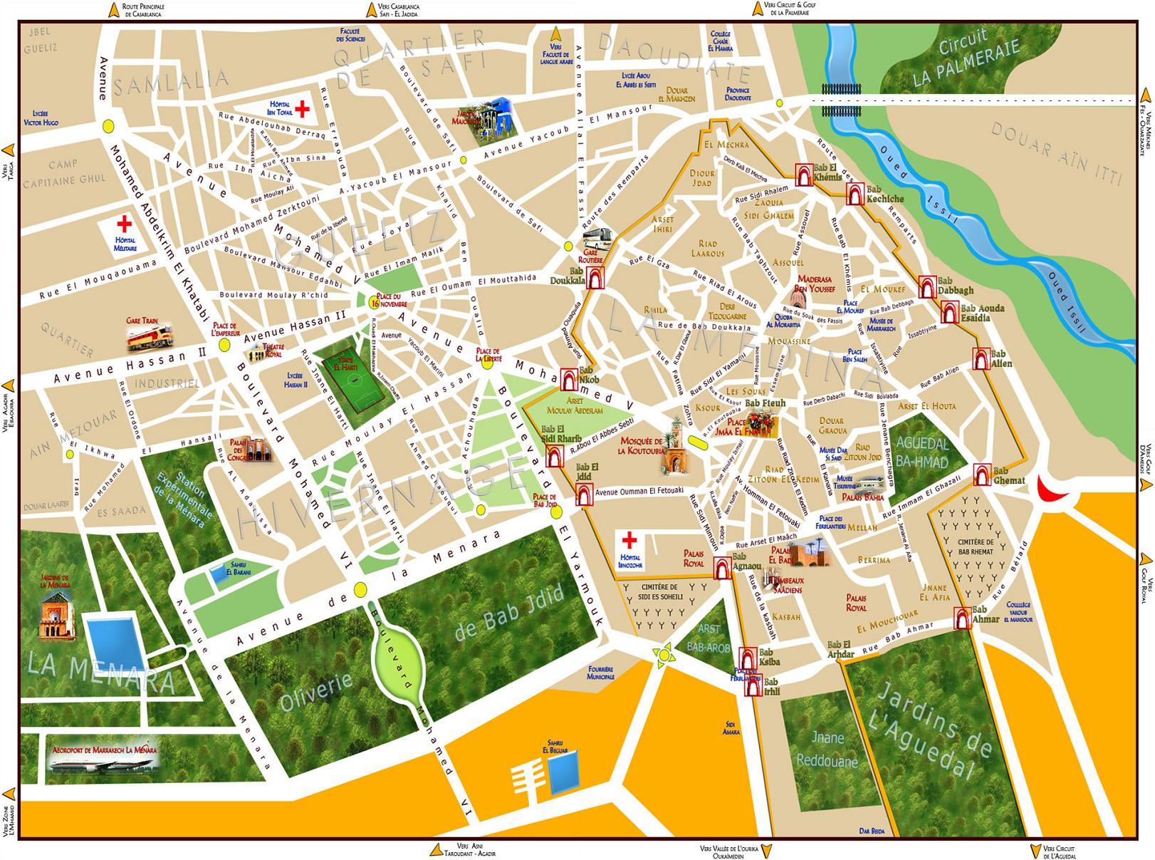 marrakech tourist map pdf