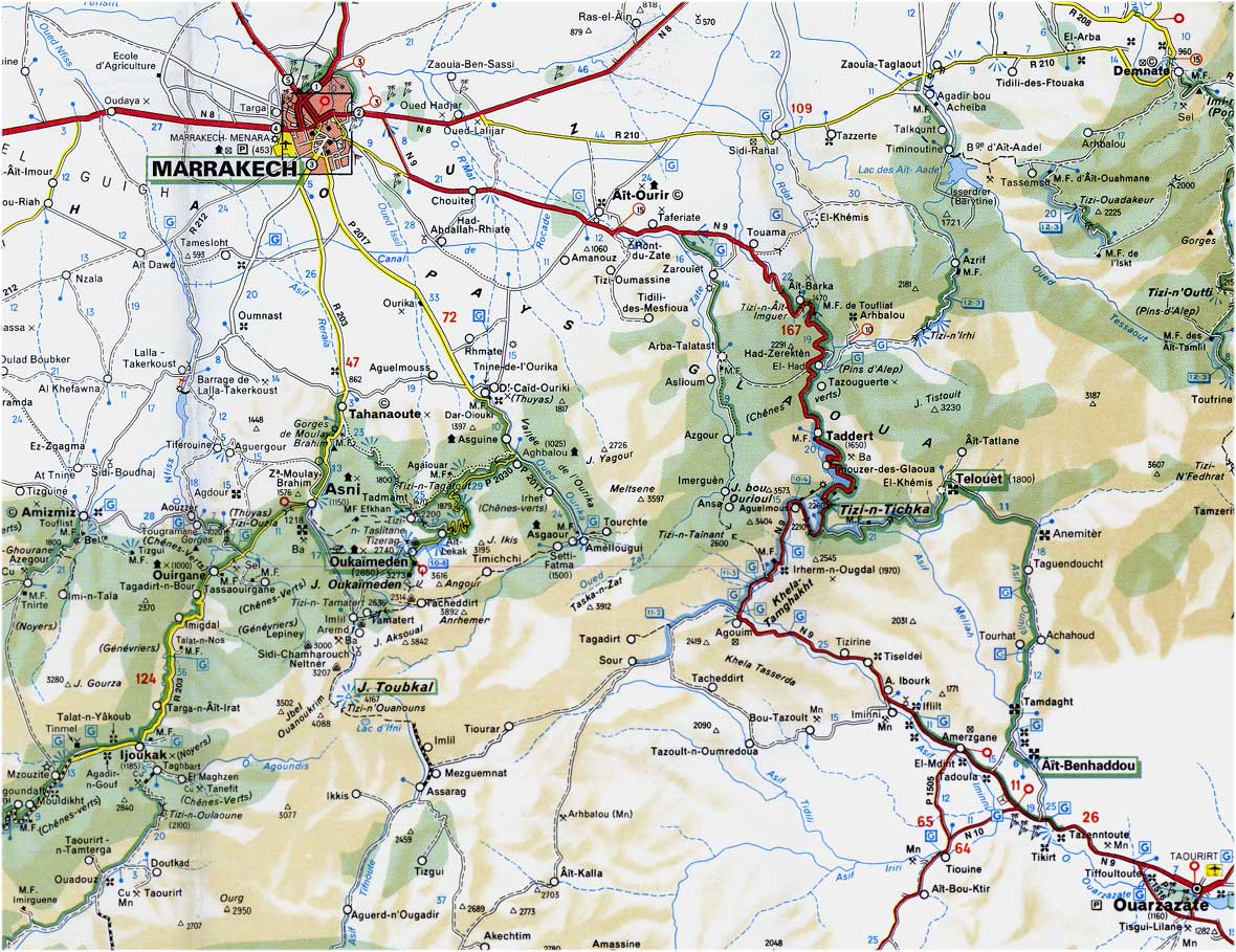 Cartes Plans de Marrakech | Sud Maroc Ouarzazate Ourika Imlil Ait Benhaddou