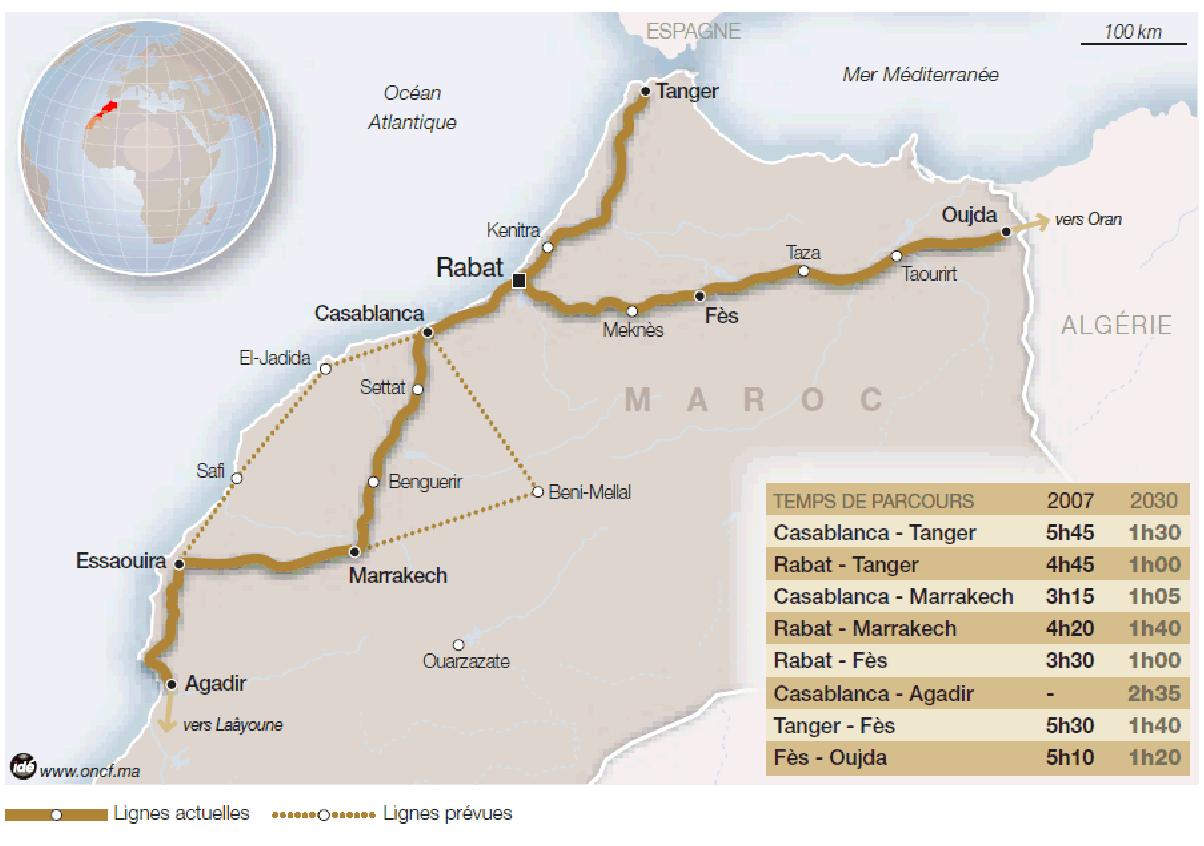 Morocco High Speed train projet LGV maroc