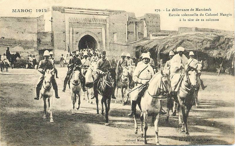 colonel mangin entre dans marrakech en 1912