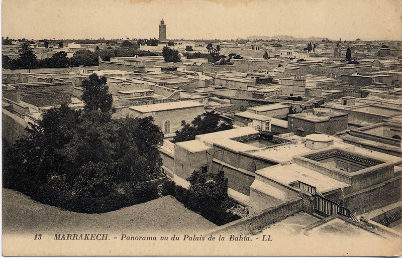 panorama de la medina de marrakech vue du palais de la bahia