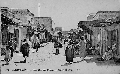 Une rue du Mellah de Marrakech