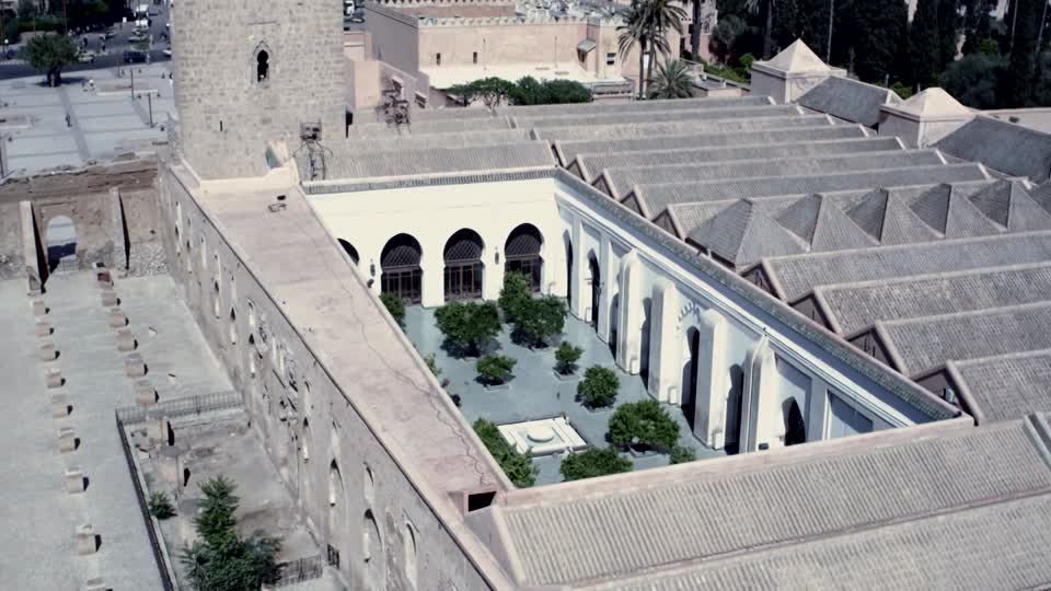 Vue aerienne de la Mosquee de la Koutoubia Marrakech