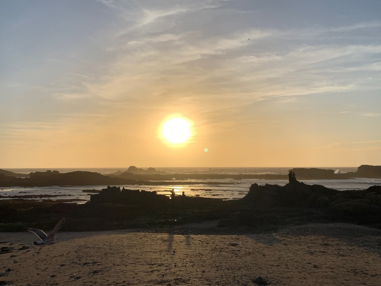 Coucher de Soleil sur les iles Purpairaires Mogador Essaouira