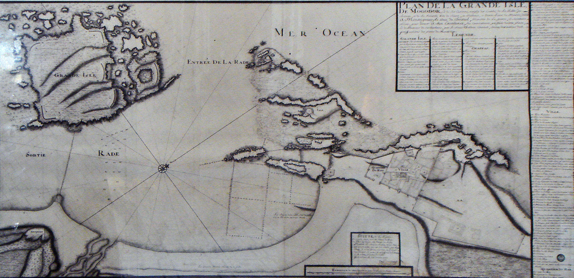 Map Mogador Essaouira by Theodore Cornut 1767