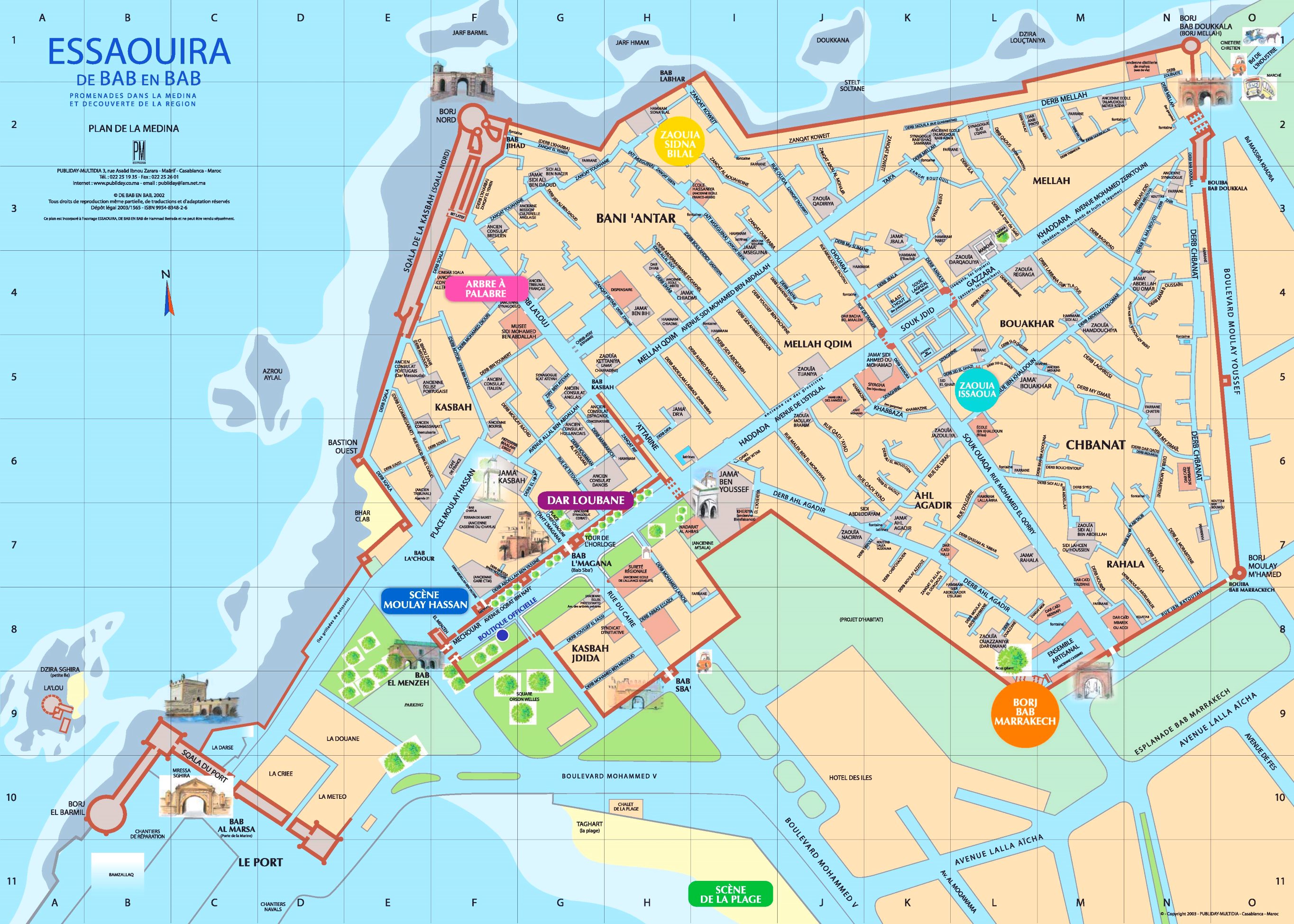 plan carte essaouira tourist map