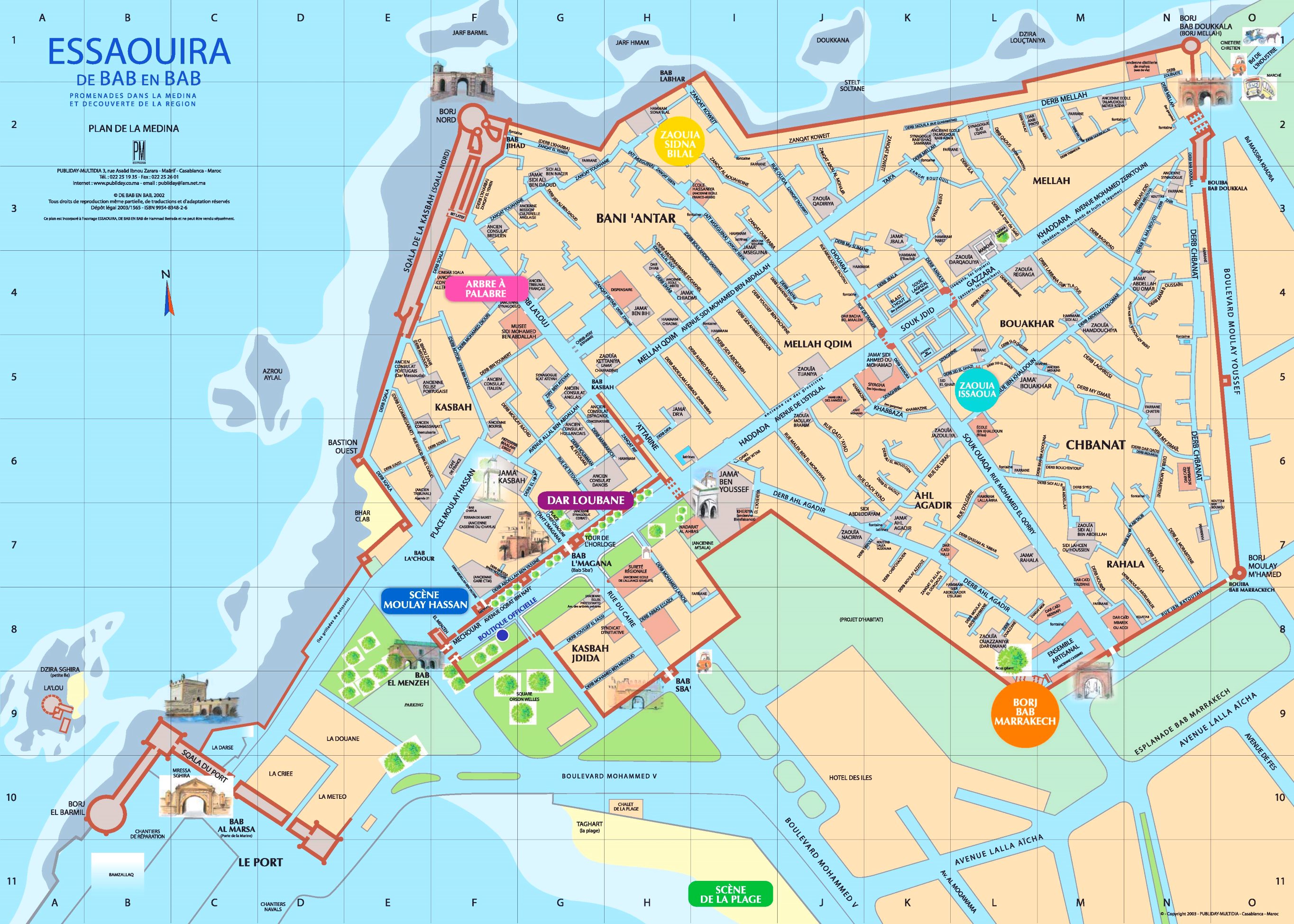 plan carte essaouira tourist map