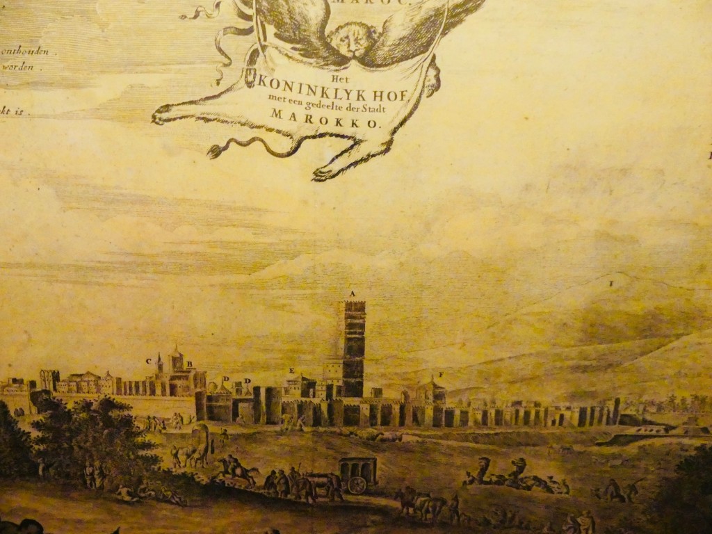 Vue de Marrakech, 1668, Dapper - history of marrakech