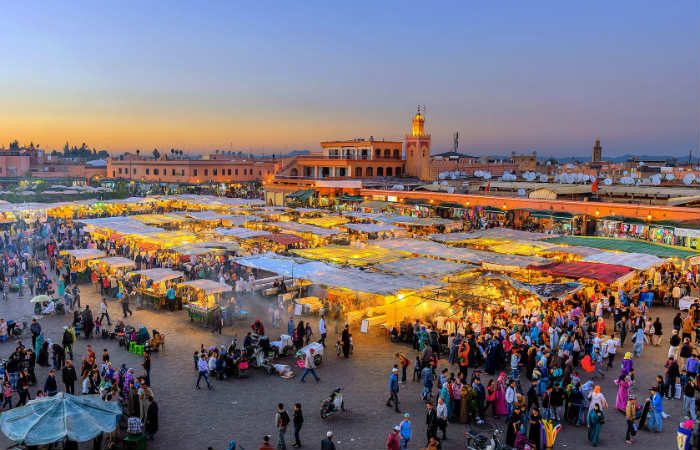 Marrakech-jemaa el fna - Négocier aux Souks à Marrakech